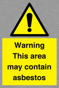 Warning This area may contain asbestos